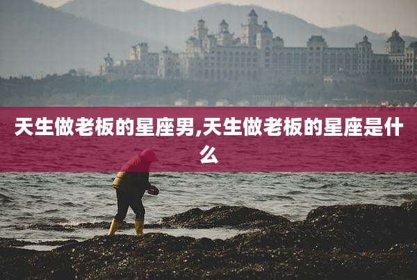 天生做老板的星座男,天生做老板的星座是什么