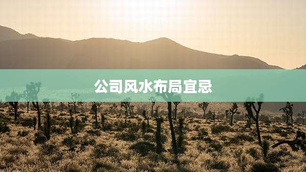 公司风水布局宜忌