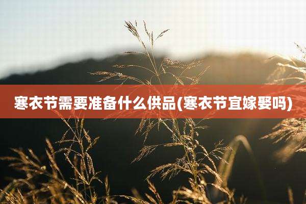 寒衣节需要准备什么供品(寒衣节宜嫁娶吗)