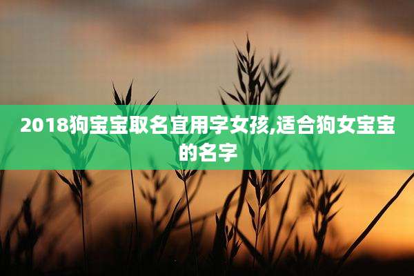 2018狗宝宝取名宜用字女孩,适合狗女宝宝的名字