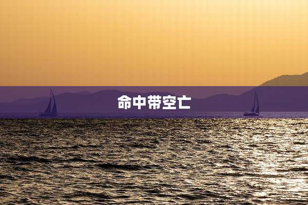 命中带空亡