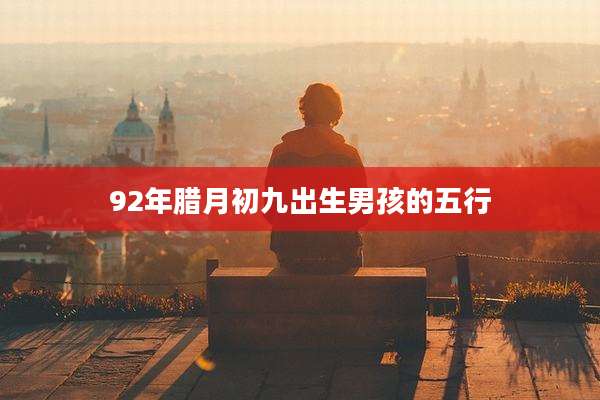 92年腊月初九出生男孩的五行