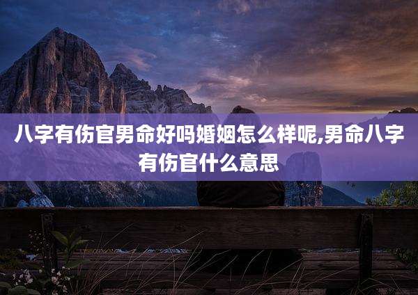 八字有伤官男命好吗婚姻怎么样呢,男命八字有伤官什么意思