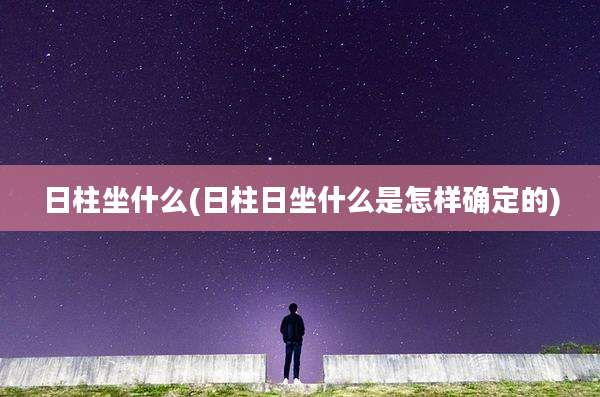 日柱坐什么(日柱日坐什么是怎样确定的)