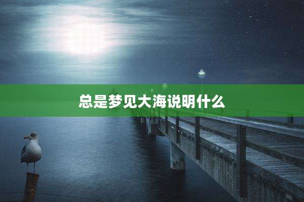 总是梦见大海说明什么