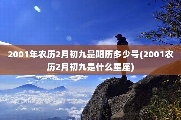 2001年农历2月初九是阳历多少号(2001农历2月初九是什么星座)