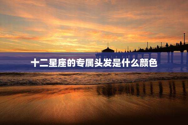 十二星座的专属头发是什么颜色