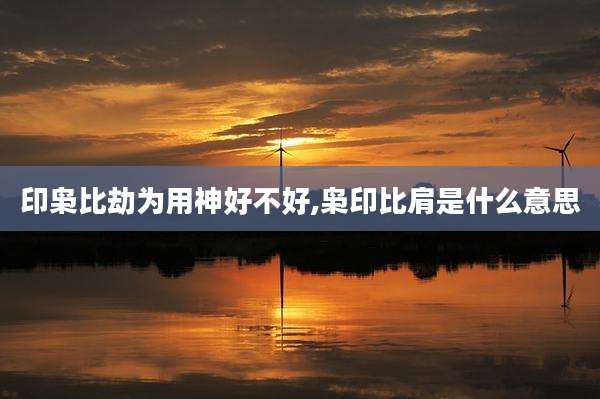 印枭比劫为用神好不好,枭印比肩是什么意思