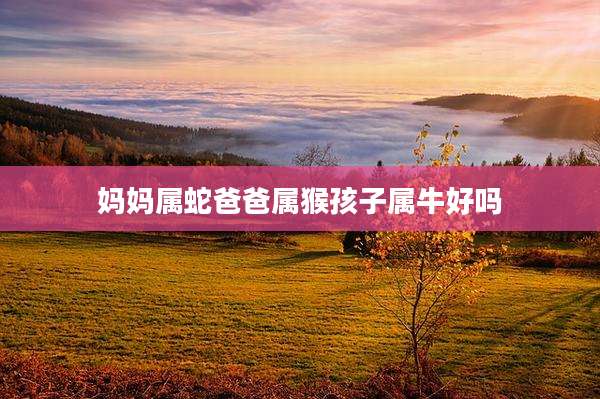 妈妈属蛇爸爸属猴孩子属牛好吗