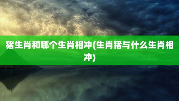 猪生肖和哪个生肖相冲(生肖猪与什么生肖相冲)