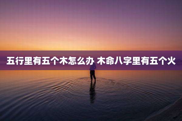 五行里有五个木怎么办 木命八字里有五个火