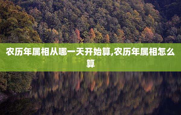 农历年属相从哪一天开始算,农历年属相怎么算