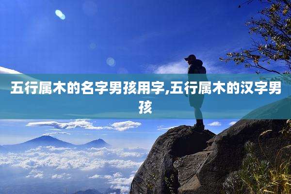 五行属木的名字男孩用字,五行属木的汉字男孩