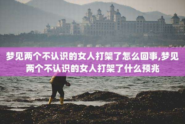 梦见两个不认识的女人打架了怎么回事,梦见两个不认识的女人打架了什么预兆