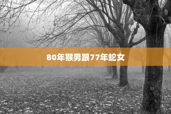 80年猴男跟77年蛇女