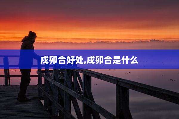 戌卯合好处,戌卯合是什么