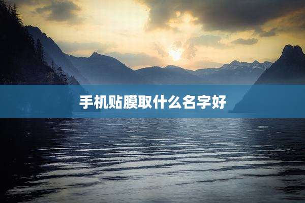 手机贴膜取什么名字好