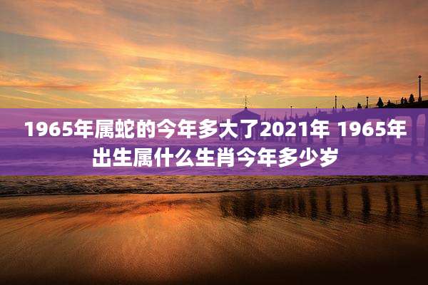 1965年属蛇的今年多大了2021年 1965年出生属什么生肖今年多少岁