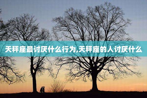 天秤座最讨厌什么行为,天秤座的人讨厌什么