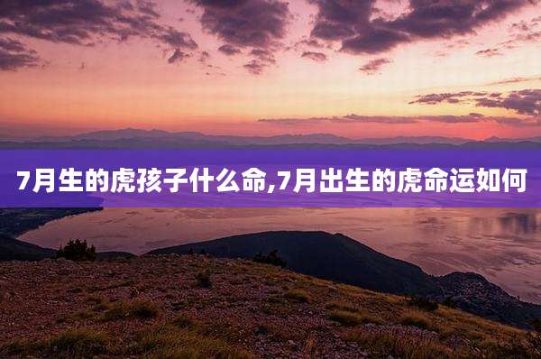 7月生的虎孩子什么命,7月出生的虎命运如何