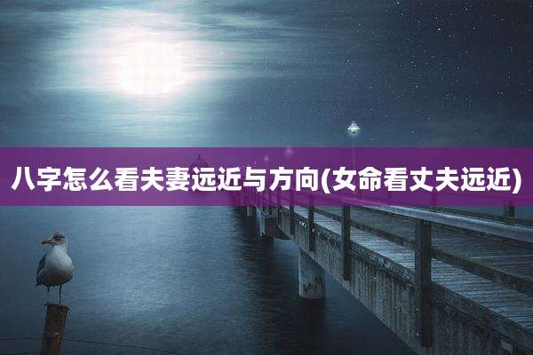 八字怎么看夫妻远近与方向(女命看丈夫远近)