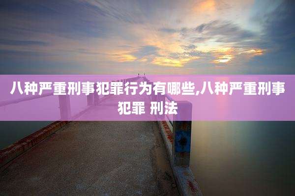 八种严重刑事犯罪行为有哪些,八种严重刑事犯罪 刑法