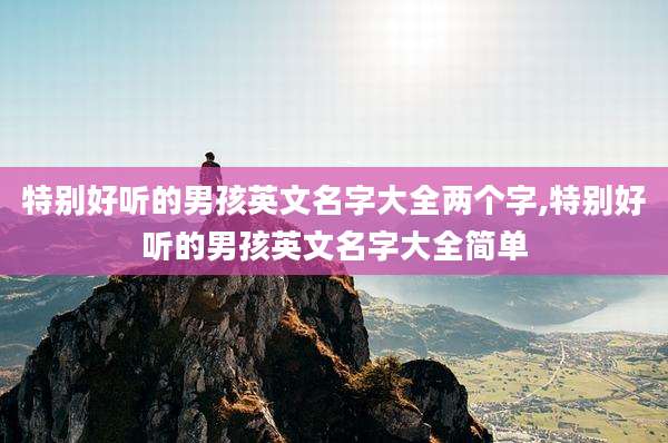 特别好听的男孩英文名字大全两个字,特别好听的男孩英文名字大全简单