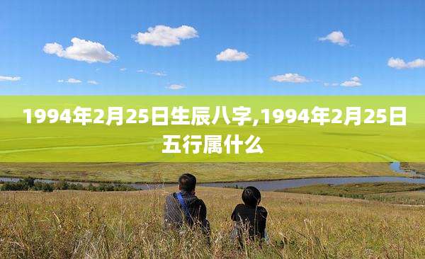 1994年2月25日生辰八字,1994年2月25日五行属什么