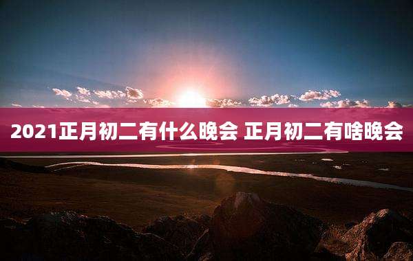 2021正月初二有什么晚会 正月初二有啥晚会