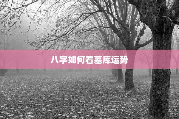 八字如何看墓库运势