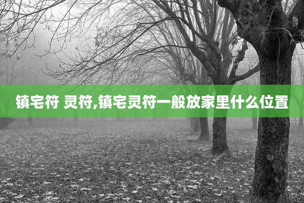 镇宅符 灵符,镇宅灵符一般放家里什么位置