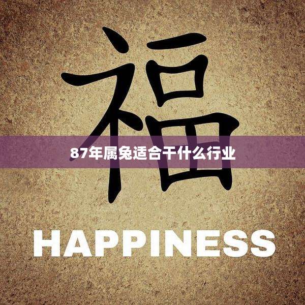 87年属兔适合干什么行业