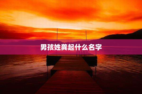 男孩姓龚起什么名字