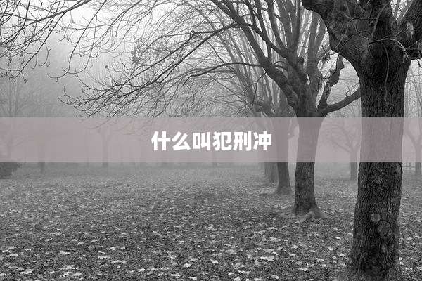 什么叫犯刑冲