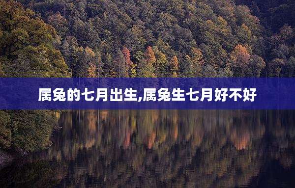 属兔的七月出生,属兔生七月好不好