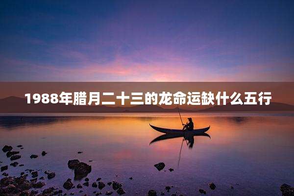 1988年腊月二十三的龙命运缺什么五行