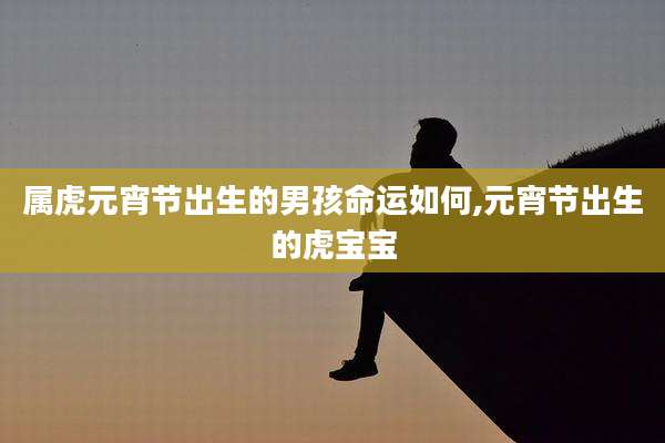 属虎元宵节出生的男孩命运如何,元宵节出生的虎宝宝