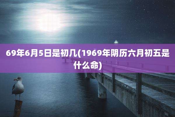 69年6月5日是初几(1969年阴历六月初五是什么命)