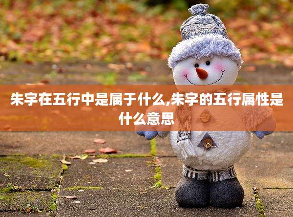 朱字在五行中是属于什么,朱字的五行属性是什么意思