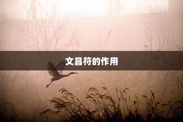 文昌符的作用