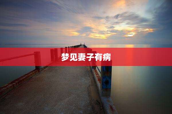 梦见妻子有病