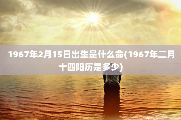 1967年2月15日出生是什么命(1967年二月十四阳历是多少)