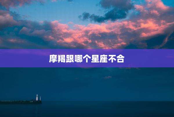 摩羯跟哪个星座不合