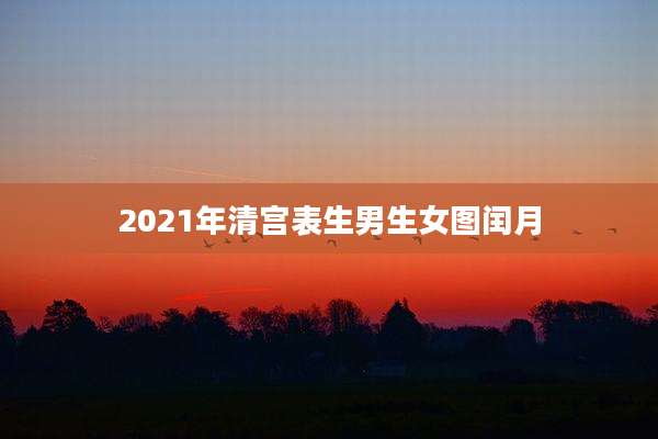 2021年清宫表生男生女图闰月