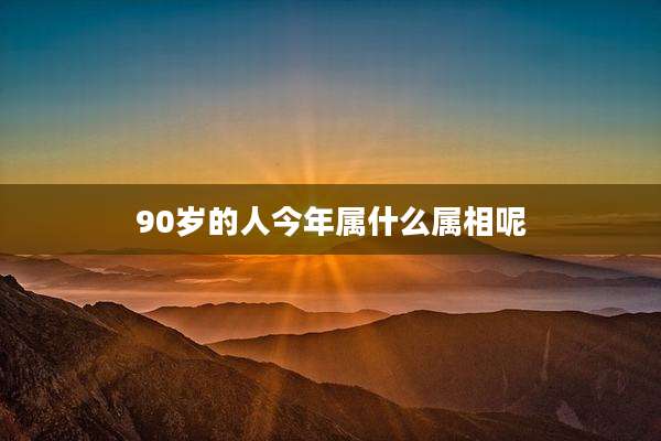 90岁的人今年属什么属相呢