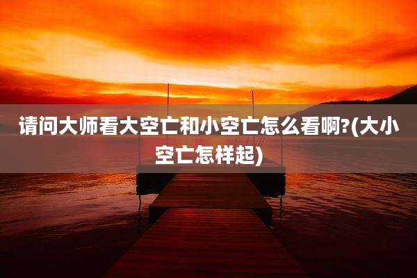 请问大师看大空亡和小空亡怎么看啊?(大小空亡怎样起)