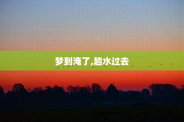 梦到淹了,趟水过去