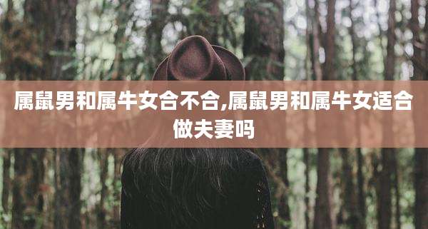 属鼠男和属牛女合不合,属鼠男和属牛女适合做夫妻吗