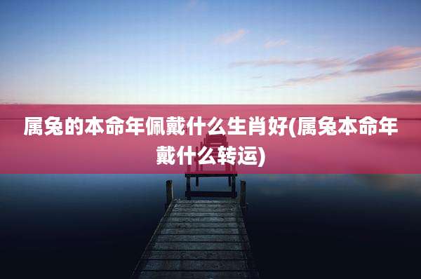 属兔的本命年佩戴什么生肖好(属兔本命年戴什么转运)