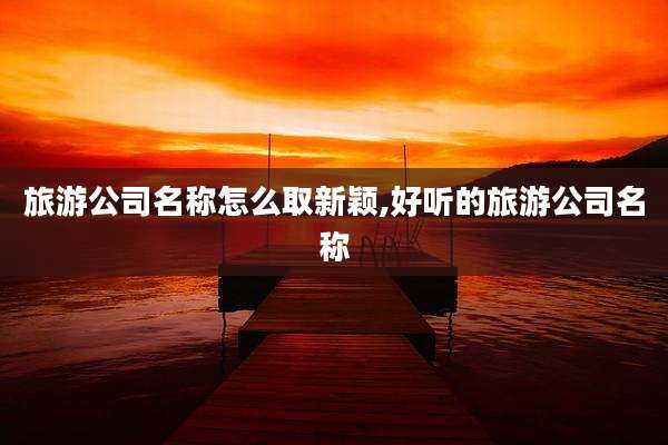 旅游公司名称怎么取新颖,好听的旅游公司名称